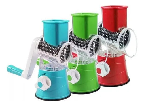 Rallador, rebanador, cortador de verduras y queso con 3 cuchillas