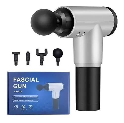 Masajeador Muscular Fascial Gun 6 Velocidades Color Azul